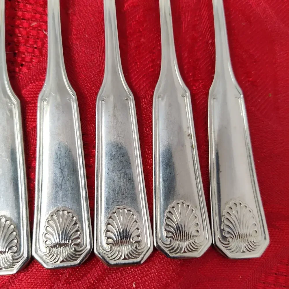 8X CF Colonial Shell Stainless Cocktail Forks Korea